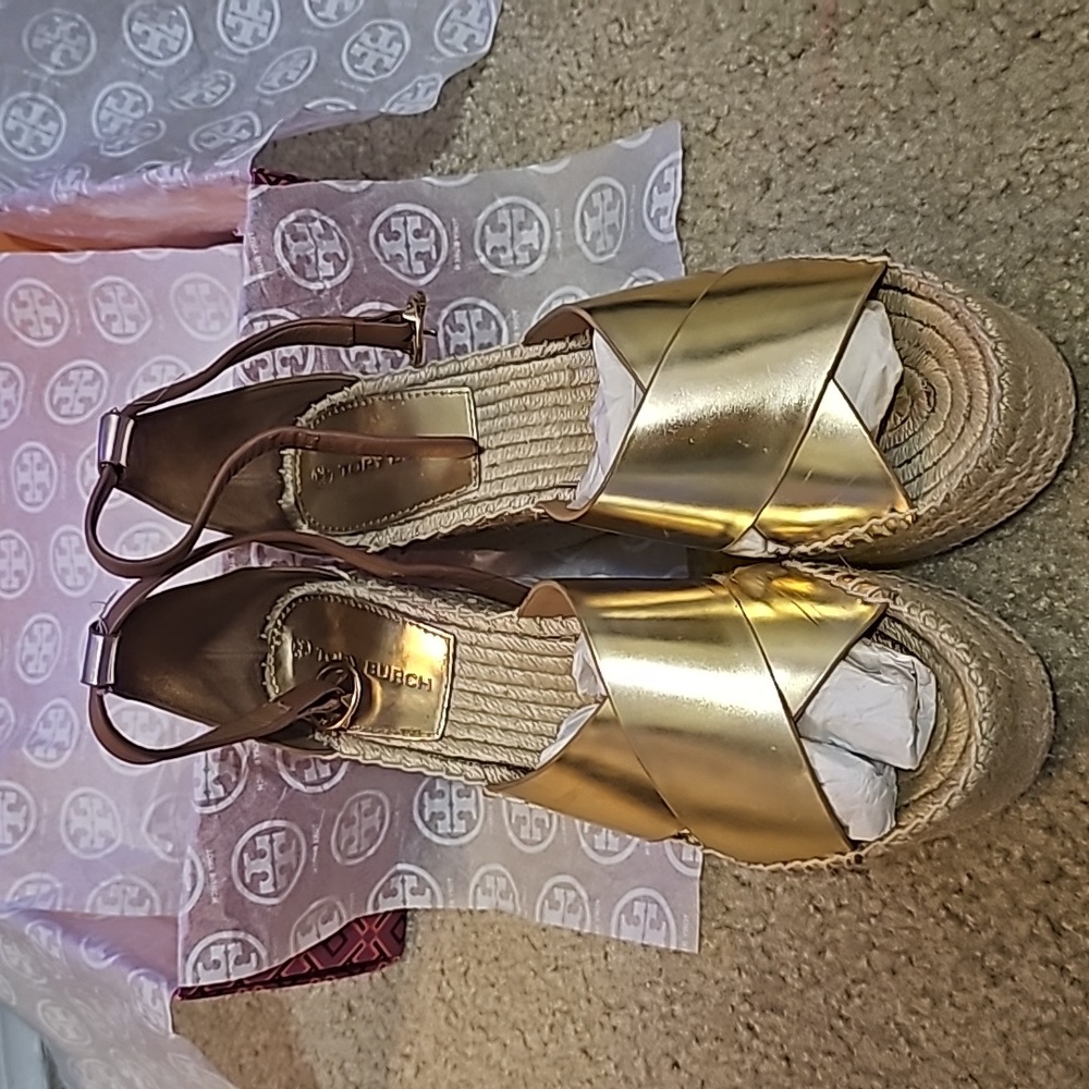 Tory Burch Selby wedges Size 8